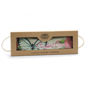 luxury lavender wheat bag in gift box butterfly roses