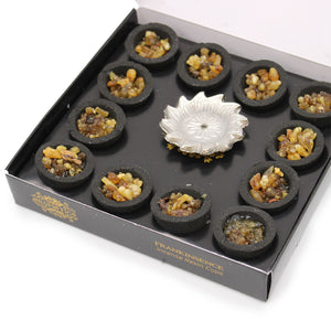 box of 12 resin cups frankincense