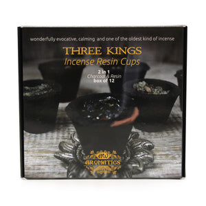 box of 12 resin cups three kings