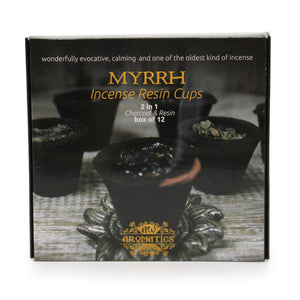 box of 12 resin cups myrrh
