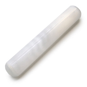 selenite wand 16 cm round both ends