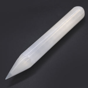 selenite wand 16 cm point one end