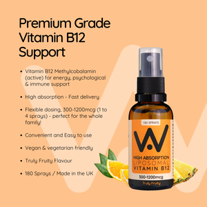 High Absorption Liposomal Vitamin B12 Truly Fruity Oral Spray 25ml