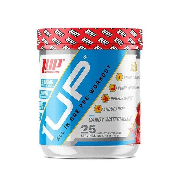 1Up Nutrition 1Up For Men Pre-Workout, Candy Watermelon - 550 grams