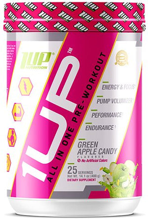 1Up Nutrition 1Up For Woman, All In One Pre - Workout, Green Apple - 400 grams - 1Up Nutrition