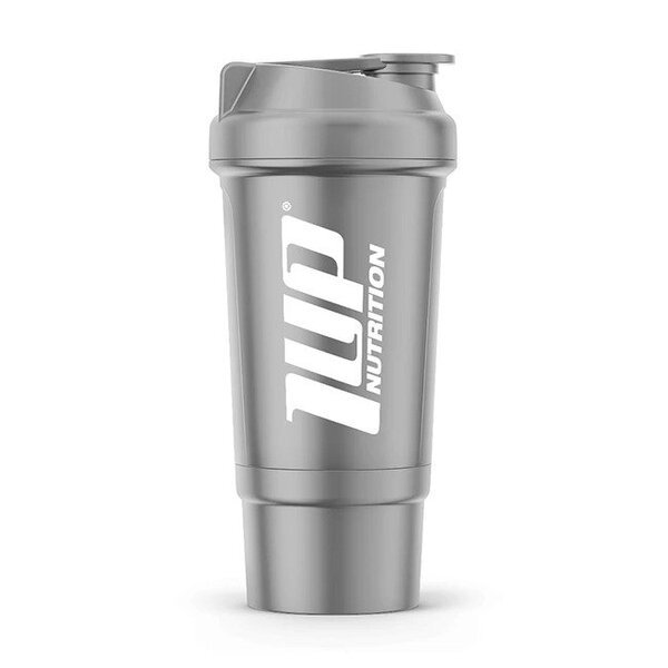 1Up Nutrition 1Up Shaker, Silver & White - 500 ml.