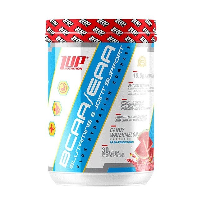 1Up Nutrition His BCAA/EAA Glutamine & Joint Support Plus Hydration Complex, Candy Watermelon - 420 grams