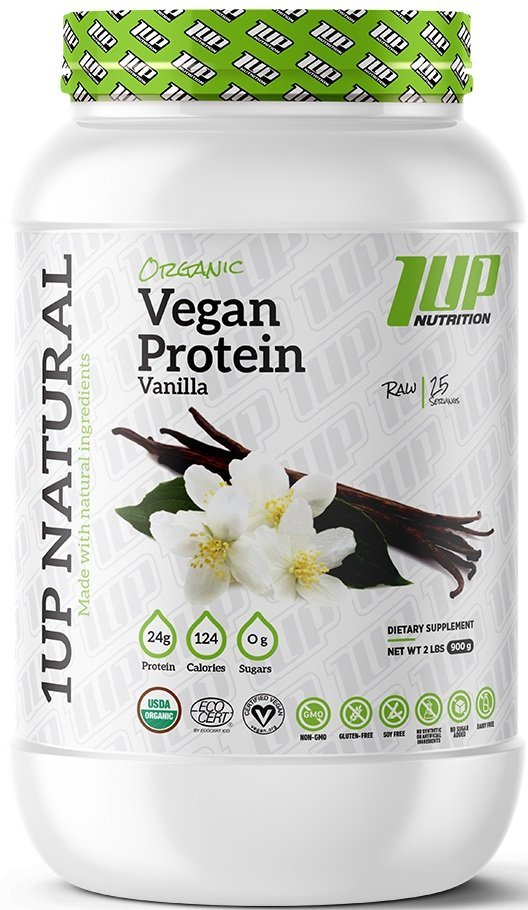 1Up Nutrition Vegan Protein, Chocolate - 900 grams