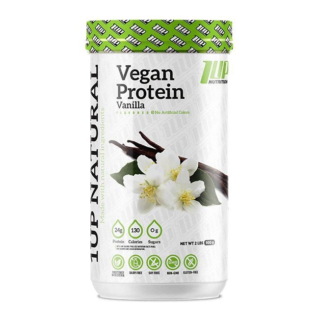 1Up Nutrition Vegan Protein, Vanilla - 900 grams