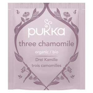three chamomile tea