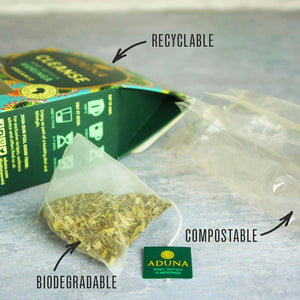 cleanse mint nettle moringa organic 15 tea pyramids