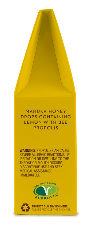 Wedderspoon ORGANIC Natural Manuka Honey Drops Lemon 120g