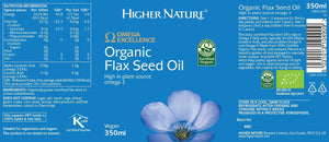 Higher Nature Organic Flax Seed Oil 350ml