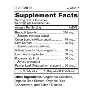 D'Adamo Personalized Nutrition Live Cell Sprouted Food Supplement for Type O 90's