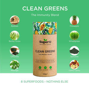 Super U Clean Greens The Immunity Blend 150g