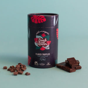 Seed & Bean Organic Flaked Dark Chocolate Truffles (72% Cocoa) 150g