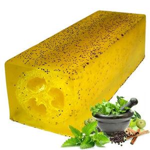 loofah soap loaf peppermint herb scrub