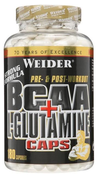 Weider BCAA + L-Glutamine Caps - 180 caps