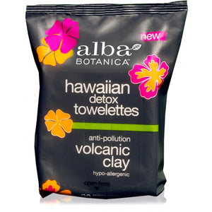 hawaiian detox towelettes anti pollution volcanic clay 30s