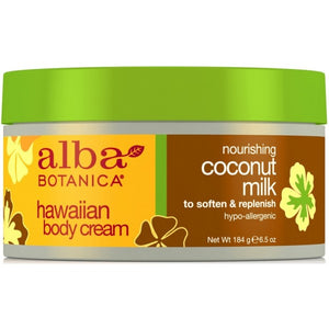 Alba Botanica Hawaiian Body Cream Coconut Milk 184g