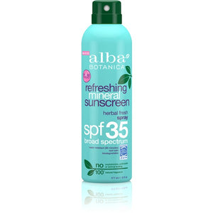 Alba Botanica Refreshing Mineral Sunscreen Herbal Fresh Spray SPF35 171g