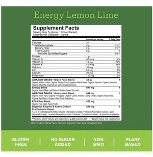 Amazing Grass Green SuperFood Energy Lemon - Lime (30 Servings) 210g - Amazing Grass