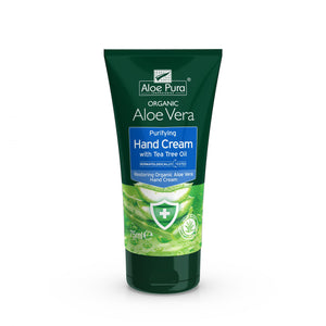 aloe vera purifying hand cream with tea tree oil organic 75ml