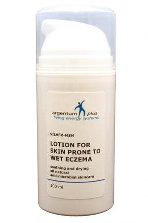 silver msm lotion for skin prone to wet eczema 100ml