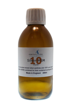 Argentum Plus Silver - MSM 10ppm (Liquid) Screw Top 200ml - Argentum Plus