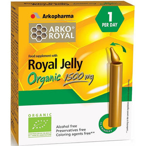 arkoroyal royal jelly organic 1500mg 10 vials