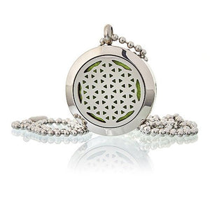 Aromatherapy Diffuser Necklace - Flower of Life 25mm - AromaJ