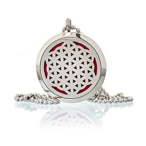 Aromatherapy Diffuser Necklace - Flower of Life 30mm - AromaJ