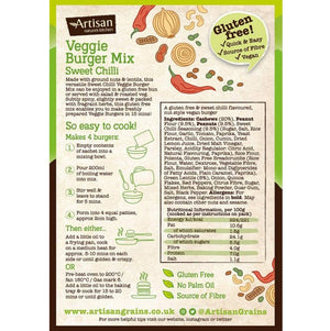 Artisan Grains Veggie Burger Mix Sweet Chilli 200g - Artisan Grains