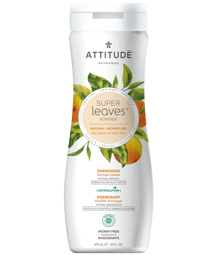 ATTITUDE Superleaves Science Natural Shower Gel Energizing (Orange Leaves) 473ml