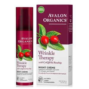 Avalon Organics Wrinkle Therapy with CoQ10 & Rosehip Night Creme 50g