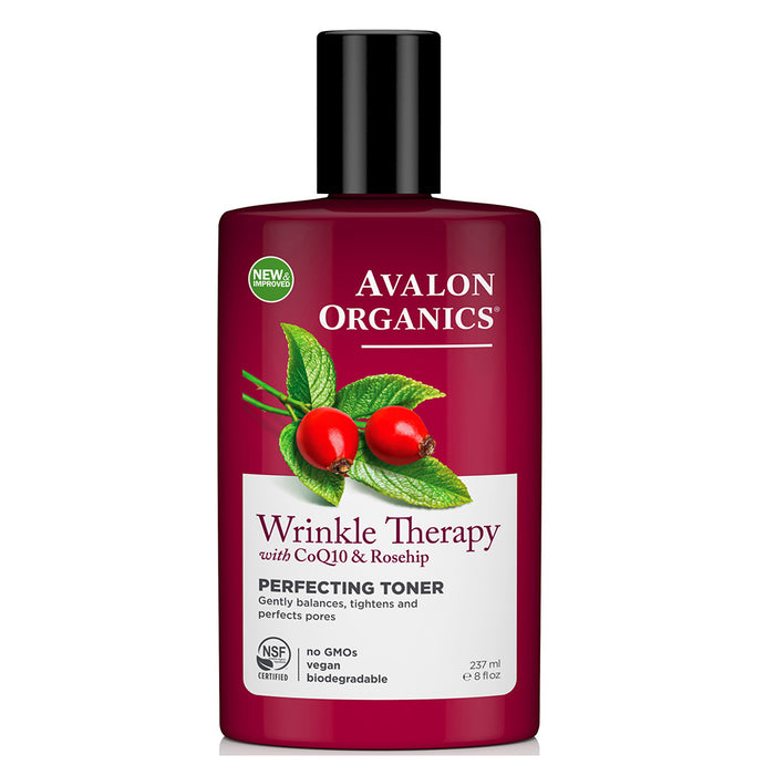 Avalon Organics Wrinkle Therapy with CoQ10 & Rosehip Perfecting Toner 237ml