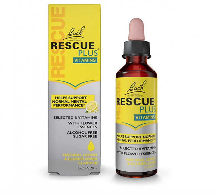 Bach Flower Remedies Rescue Plus Vitamins Drops 20ml