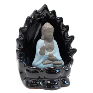 Back Flow Incense Burner - Buddha & Lights - BackF