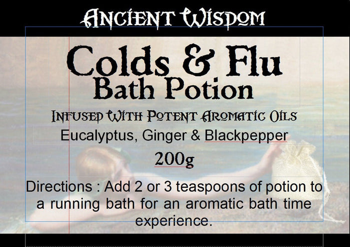 Bag Labels for Colds & Flu  (4 sheets of 18)