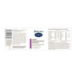 BioCare Adult Multivitamins & Minerals 30's - BioCare