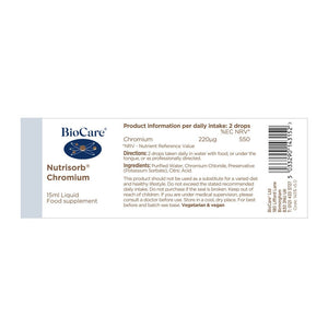 BioCare Nutrisorb Chromium 15ml - BioCare