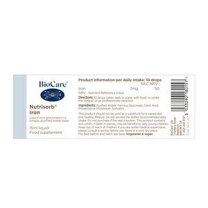 BioCare Nutrisorb Iron 15ml - BioCare