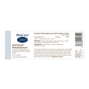 BioCare Nutrisorb Molybdenum 15ml - BioCare