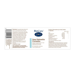 BioCare Saw Palmetto Complex 60's - BioCare