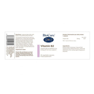 BioCare Vitamin B2 30's - BioCare