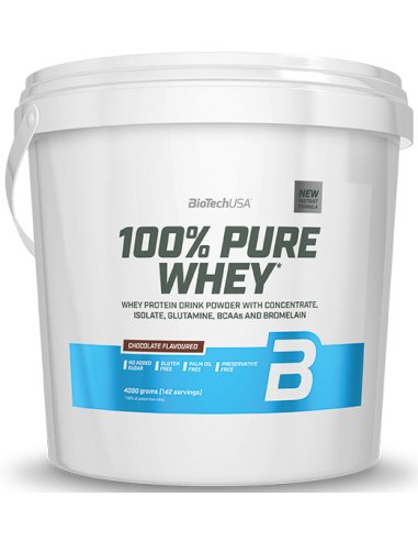 BioTechUSA 100% Pure Whey, Chocolate - 4000 grams