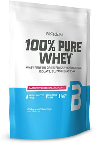 BioTechUSA 100% Pure Whey, Raspberry Cheesecake - 1000 grams - BioTechUSA