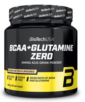 BioTechUSA BCAA + Glutamine Zero, Peach Ice Tea - 480 grams - BioTechUSA