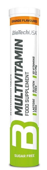 BioTechUSA Multivitamin Effervescent, Orange - 12 x 80g - BioTechUSA