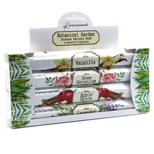 Botanical Garden Incense Gift Set - 4 Assorted Fragrances - GoldNC